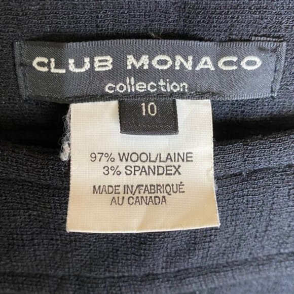 Club Monaco Black Wool Wide Leg Pants - Picture 8 of 8